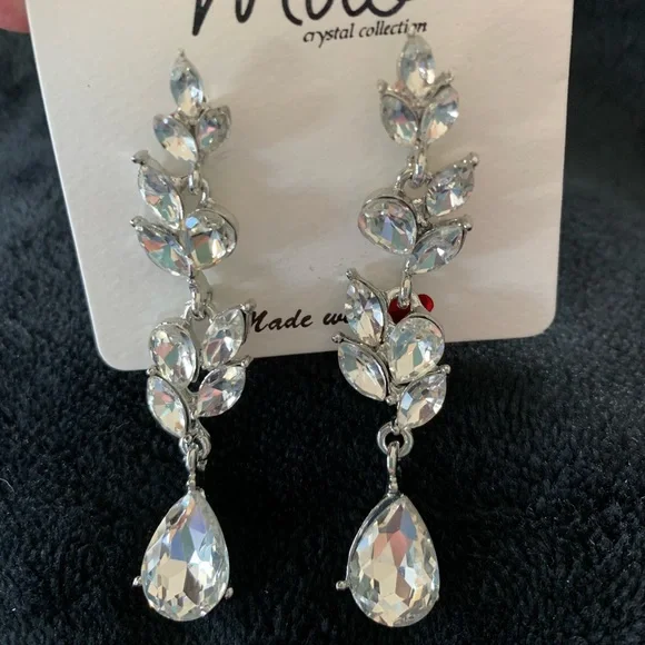 miro Jewelry Long Crystal Earrings Poshmark